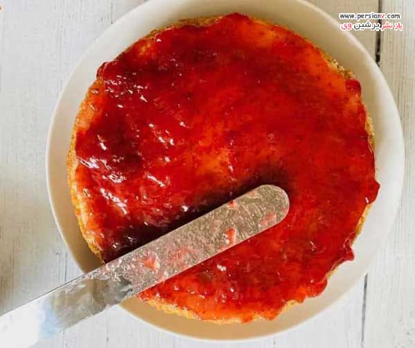 لایه مربایی کیک مربا فیلینگ کیک