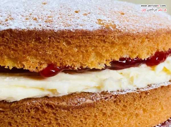 لایه های کیک کیک اسفنجی