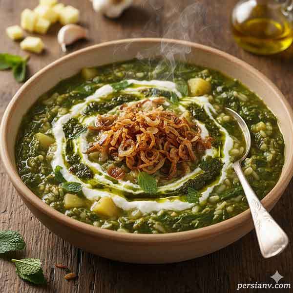 طرز تهیه آش شلغم بدون گوشت (آش گیاهی و سریع)