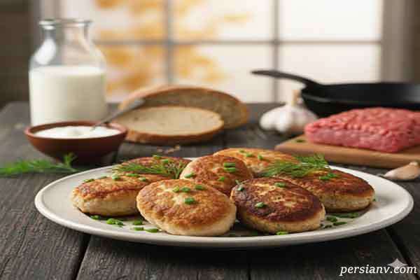 طرز تهیه کتلت روسی با گوشت چرخکرده