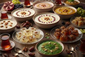 طرز تهیه انواع فرنی و مسقطی برای افطار