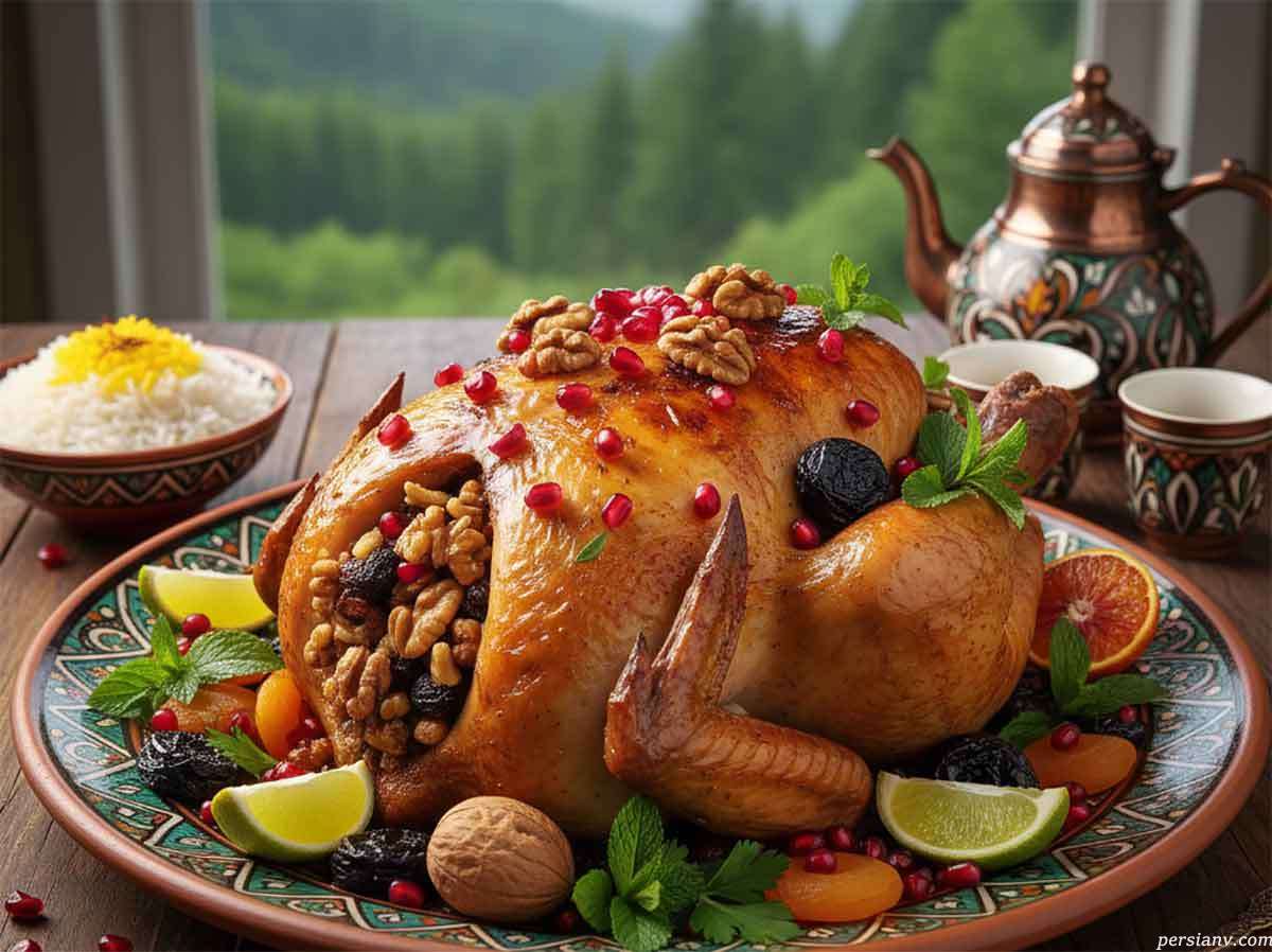 طرز تهیه مرغ شکم پر مازندرانی ؛ شاهکار آشپزی شمالی برای ناهار جمعه