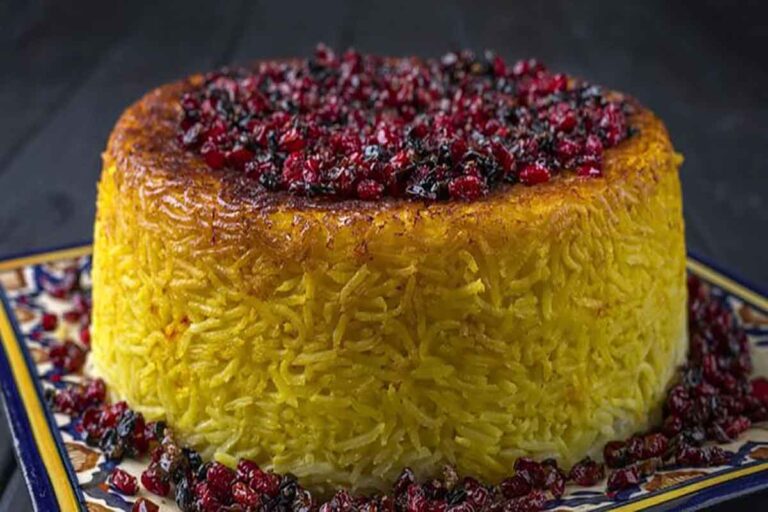 طرز تهیه ته‌دیگ زعفرانی با دو روش ساده و مجلسی | جادوی طعم و رنگ