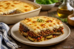 طرز تهیه موساکای یونانی ؛ غذای لایه‌ای فوق‌العاده با گوشت، بادمجان و سیب‌زمینی