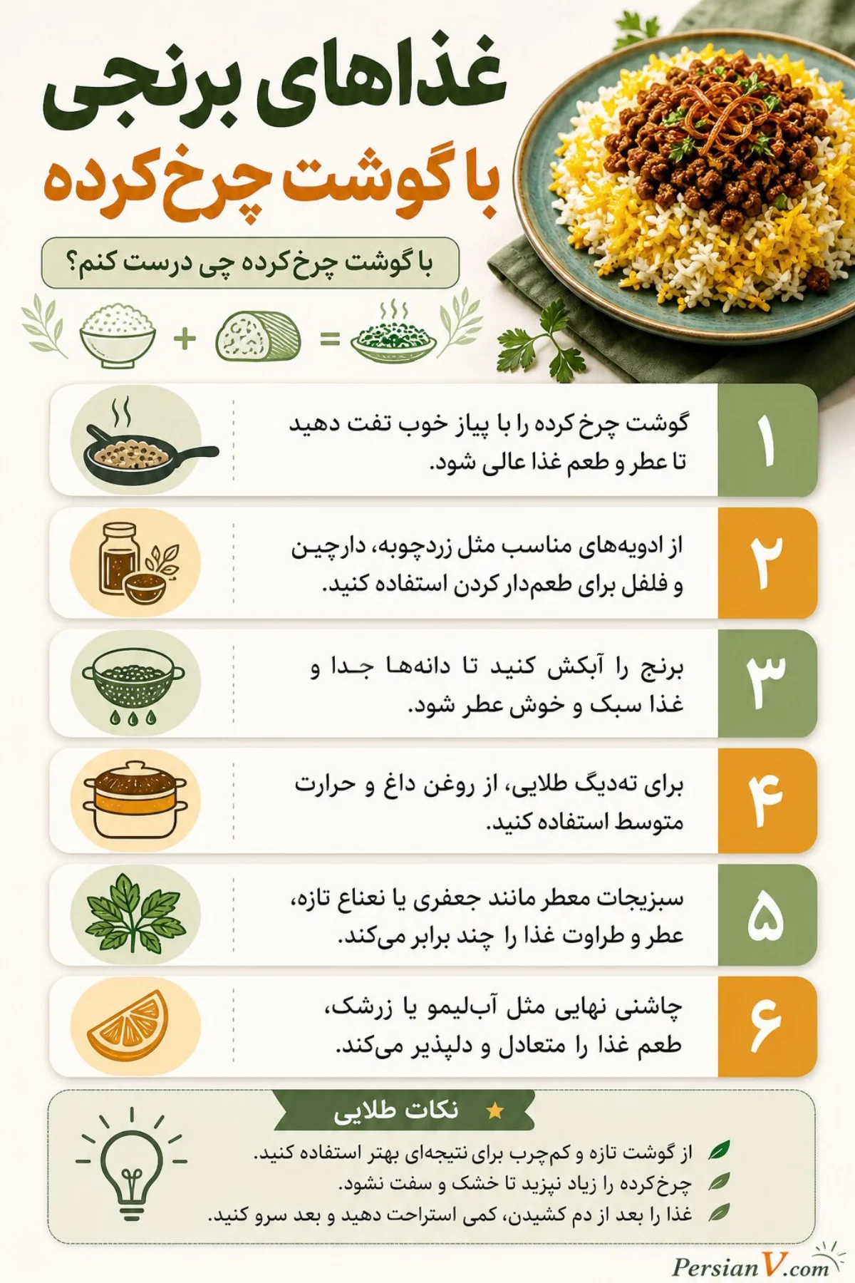 با گوشت چرخکرده چی درست کنم با گوشت چرخکرده چی درست کنم
