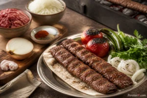 طرز تهیه کباب کوبیده خانگی ؛ راز نریختن کباب از سیخ و آبدار شدن آن