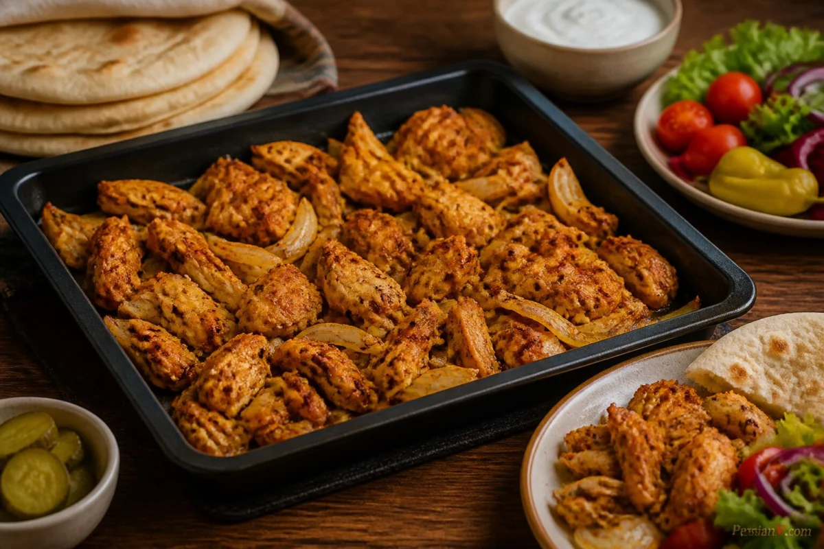 شاورمای مرغ در فر ؛ این غذای مرغی خوش‌عطر این روزها حسابی محبوب شده است