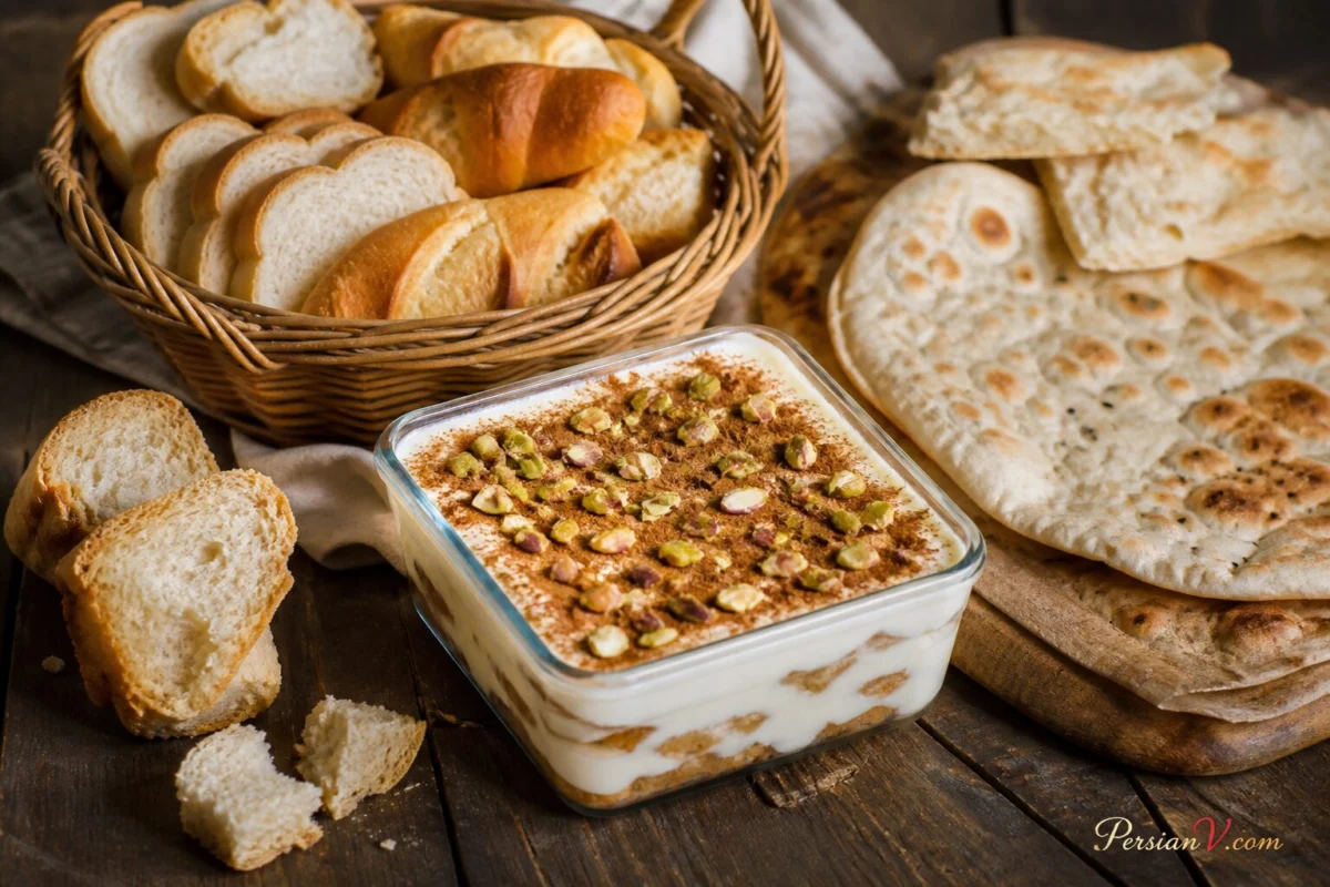دسر با نان بیات دسر با نان بیات