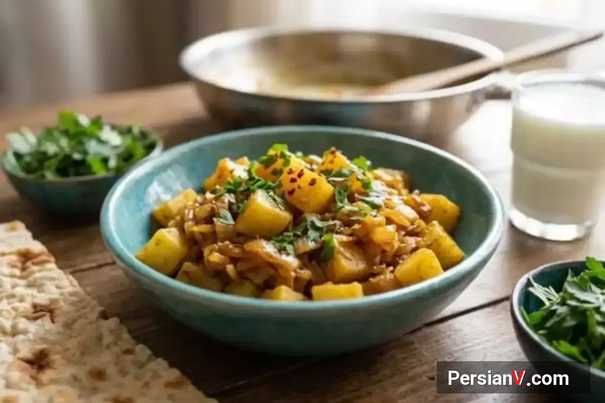 طرز تهیه دو پیازه آلو