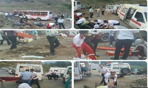 تصادف مینی بوس در سوادکوه