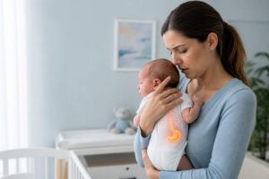 ریفلاکس نوزادان تا چه زمانی طبیعی است؟ + علت و علائم هشداردهنده