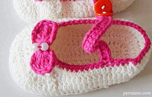 پاپوش های نوزادی بافتنی پاپوش های نوزادی دخترانه