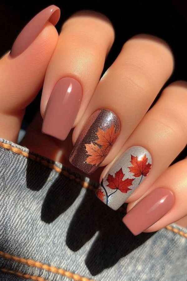 ایده لاک و دیزاین ناخن برای پاییز