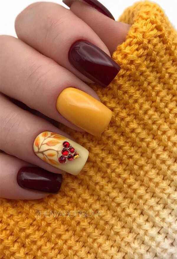 ایده لاک و دیزاین ناخن برای پاییز