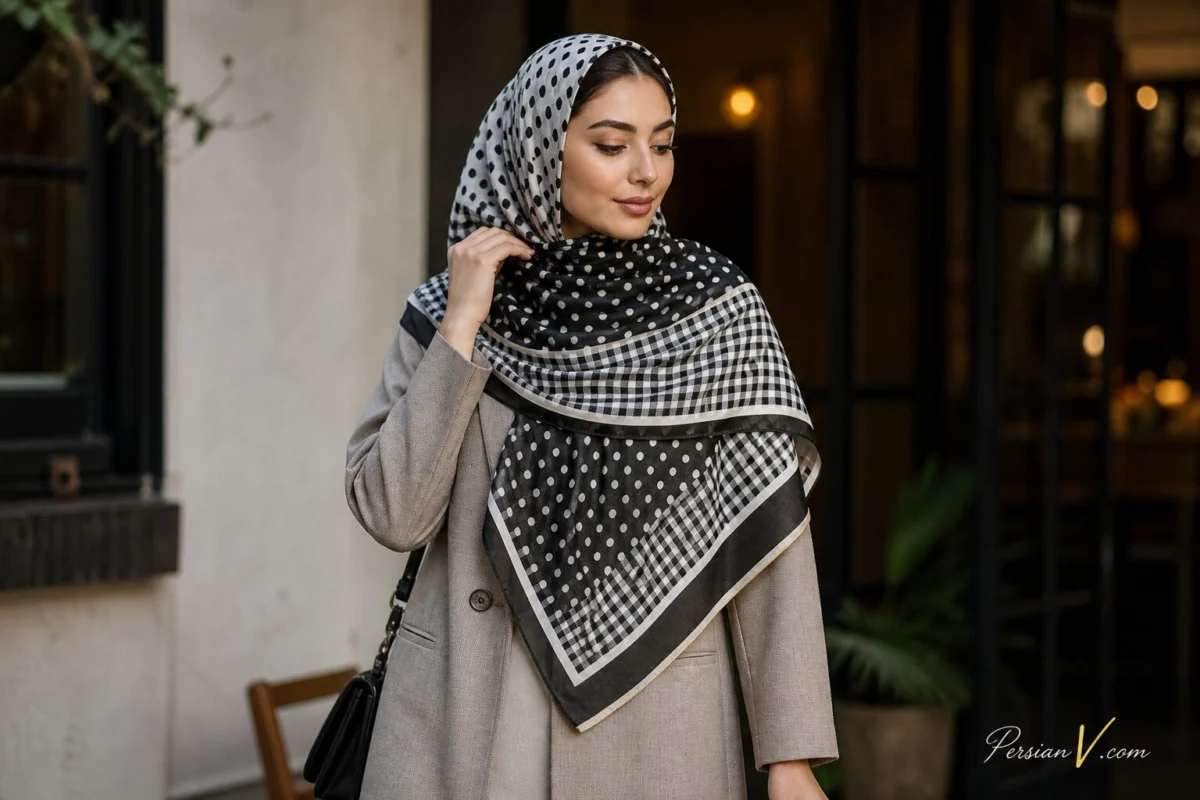 روسری طرح دار برای استایل محجبه روسری طرح دار برای استایل محجبه