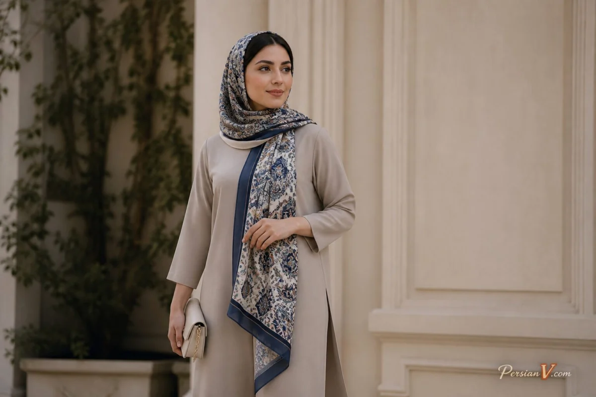 روسری طرح دار برای استایل محجبه روسری طرح دار برای استایل محجبه