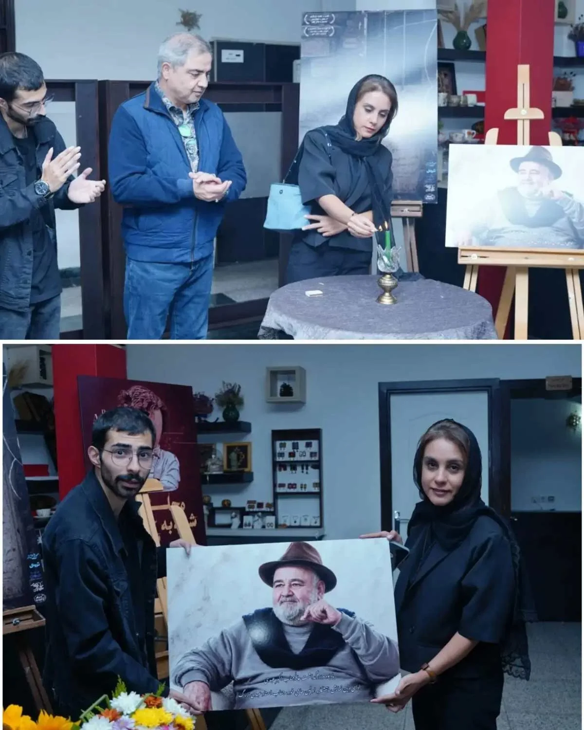 المیرا عبدی شمع یادبود پدرش را در سنگلج روشن کرد l اشک و لبخند در یک شب + تصاویر