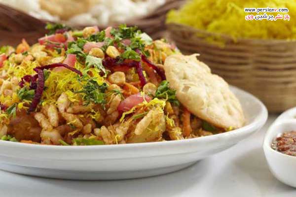 بل پوری غذای معروف هندی رستوران چات بازار