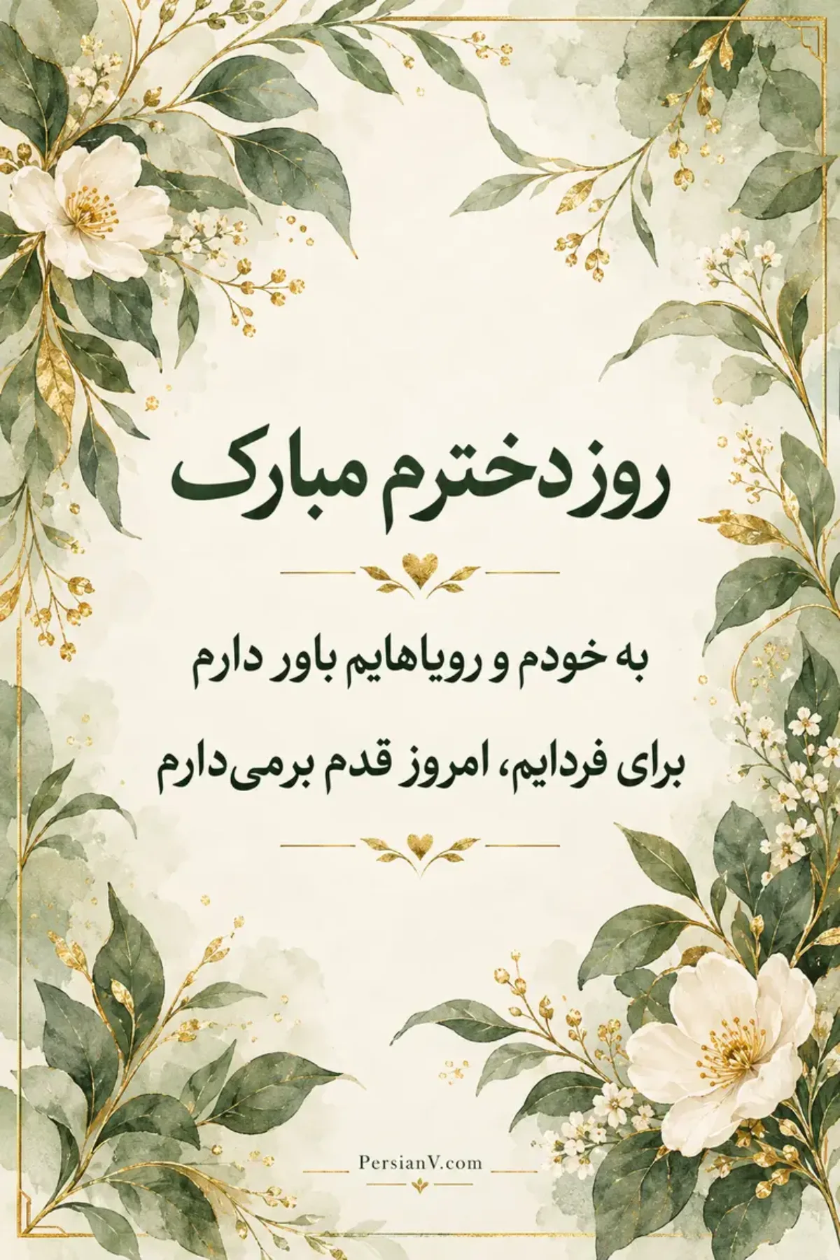 روز دخترم مبارک؛ عکسنوشته برای خودم عکسنوشته روز دخترم مبارک؛ به خودم و رویاهایم باور دارم