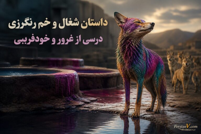 داستان شغال و خم رنگرزی: درسی از غرور و خودفریبی