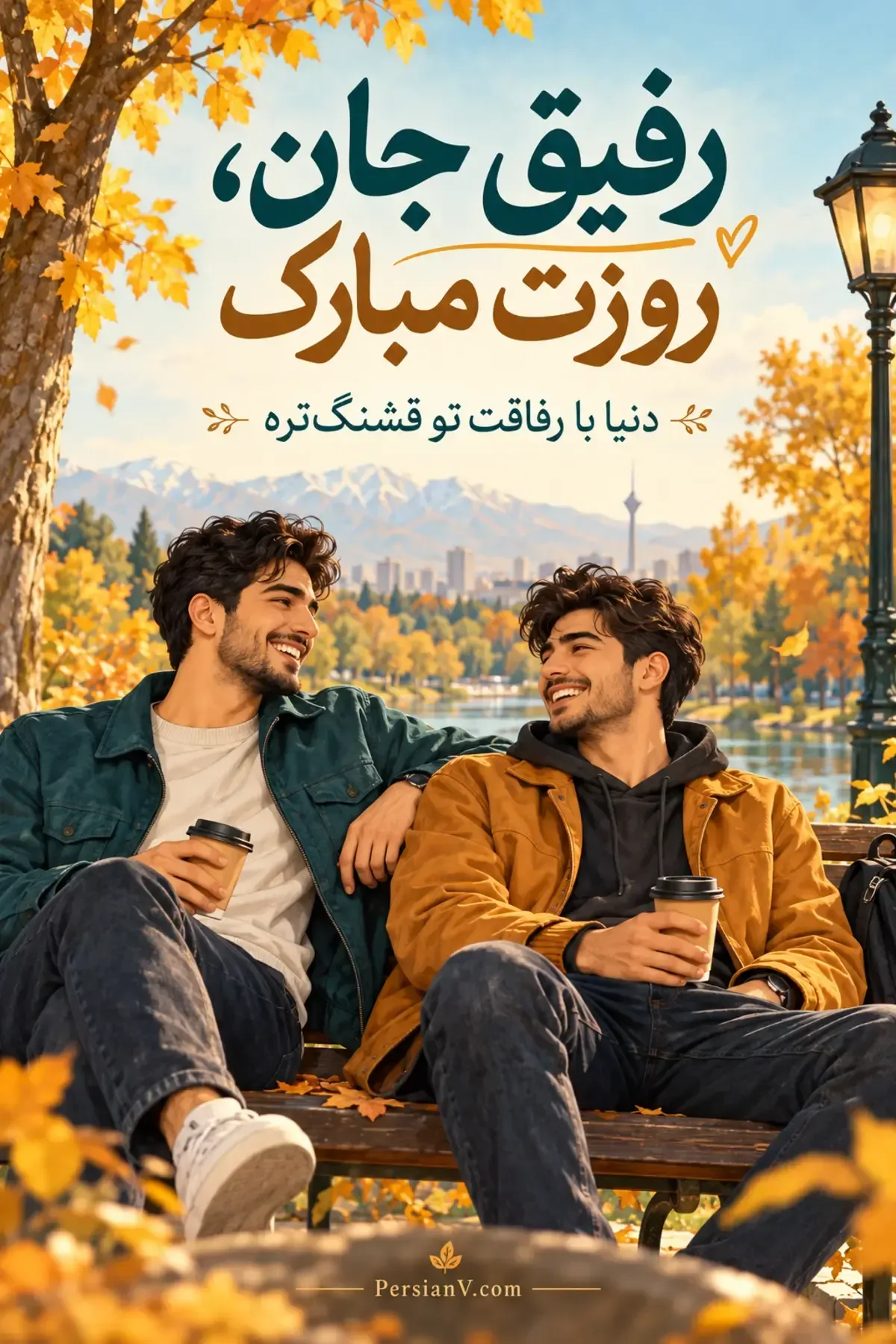 عکس‌نوشته تبریک روز پسر به رفیق صمیمی