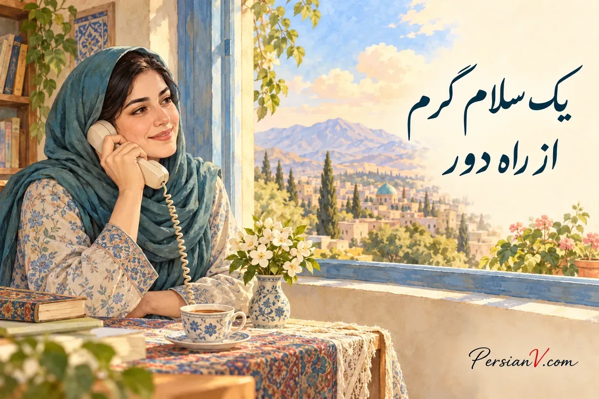 یک سلام گرم از راه دور عکسنوشته یک سلام گرم از راه دور با تصویر گفتوگوی تلفنی