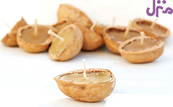آموزش ساخت جا شمعی با وسایل طبیعی +تصاویر