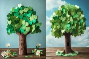 آموزش ساخت کاردستی روز درختکاری برای دبستان ؛ آموزش درخت آرزوها سه بعدی !