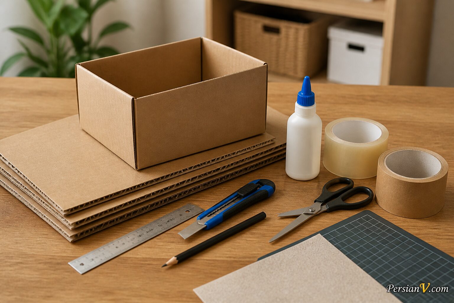ساخت باکس نظم دهنده با کارتن ساخت باکس نظم دهنده با کارتن