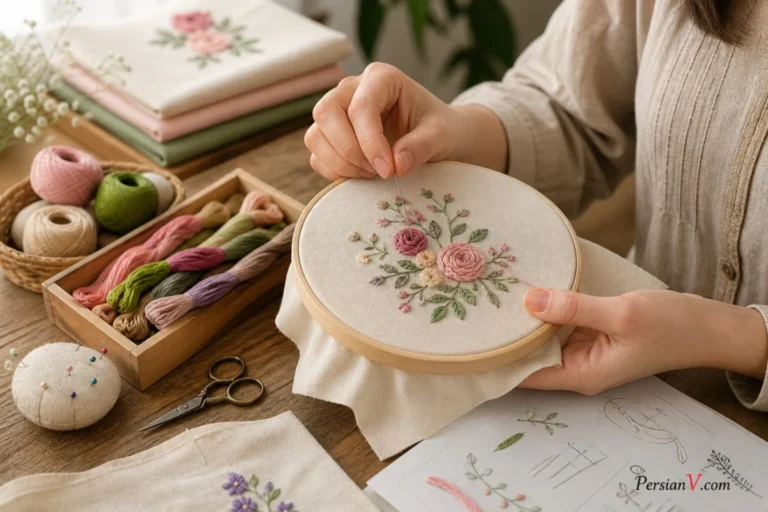 آموزش گلدوزی ساده برای مبتدیان ؛ از وسایل لازم تا دوخت گل روی پارچه