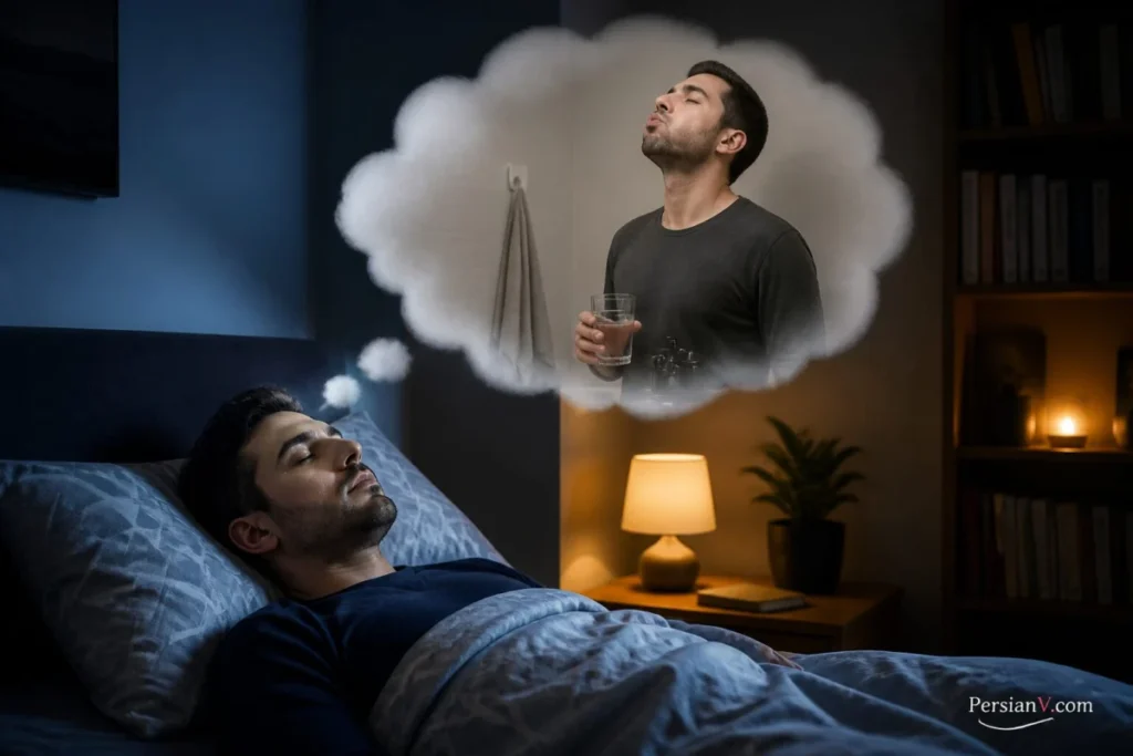 تعبیر خواب غرغره کردن ؛ معنی غرغره در گلو و غرغره با آب در خواب
