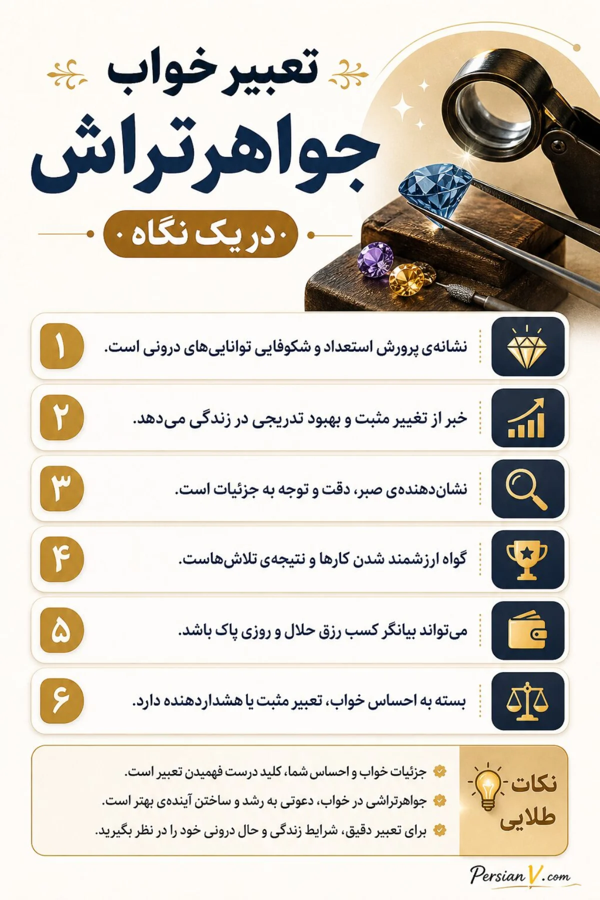 تعبیر خواب جواهرتراش