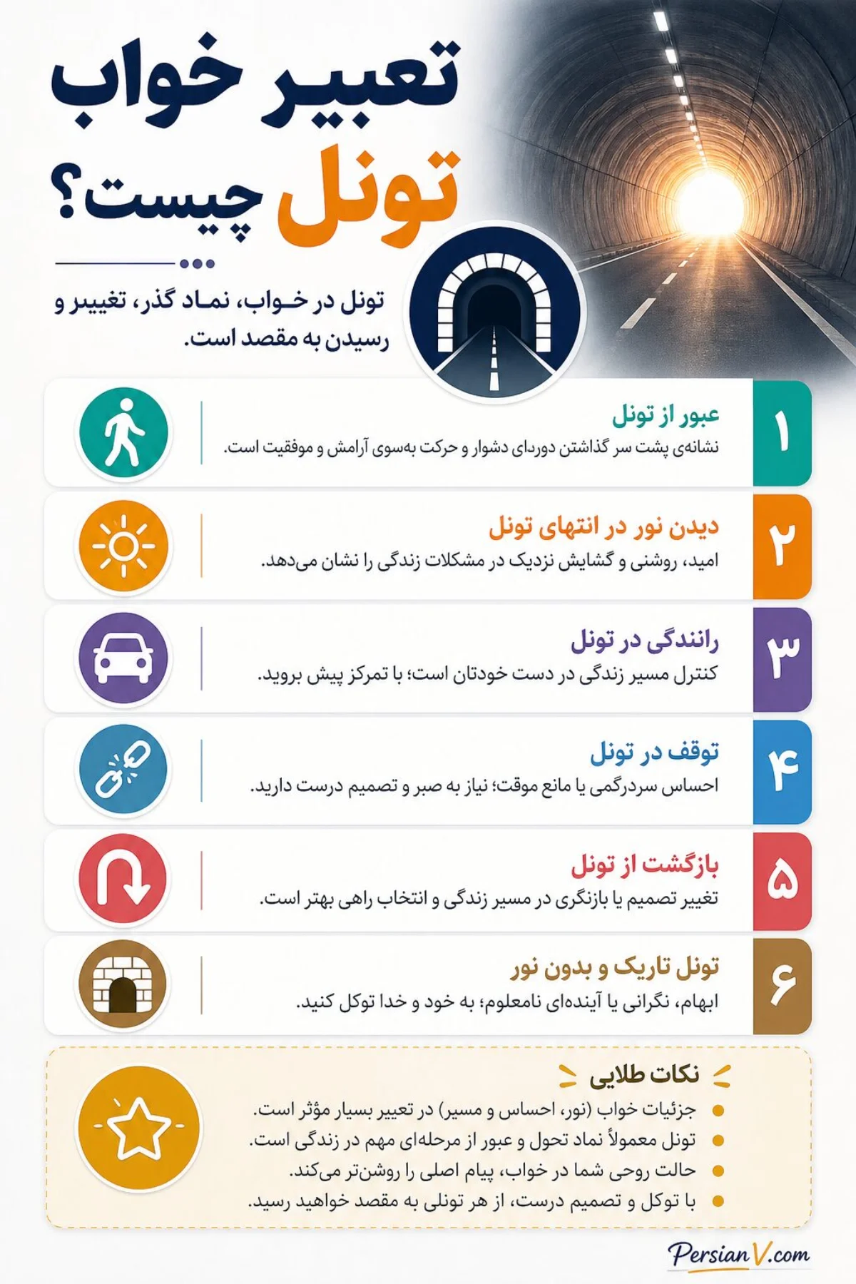 تعبیر خواب تونل