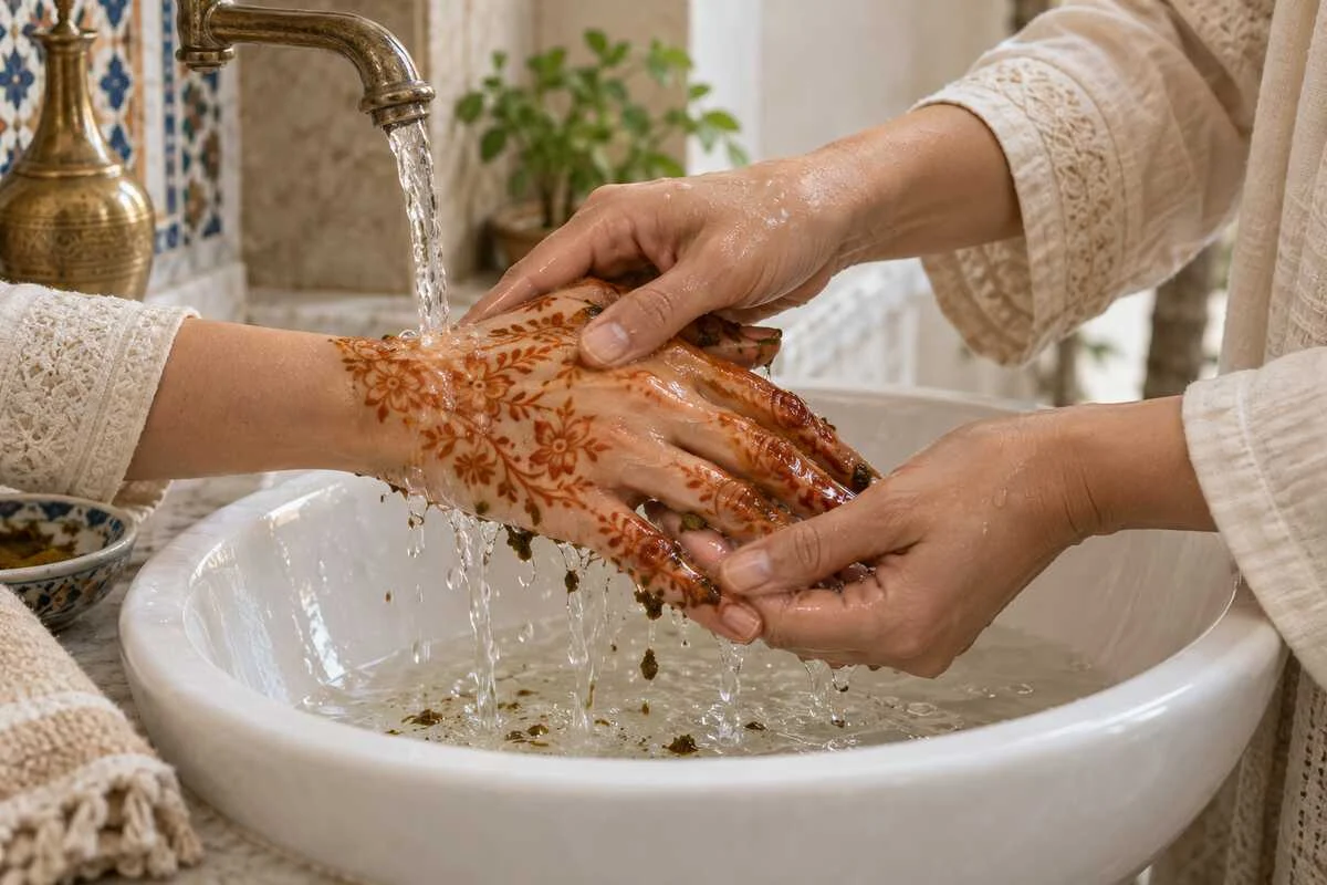 تعبیر خواب شستن حنا شستن خمیر حنا از روی دست و نمایان شدن نقش حنا