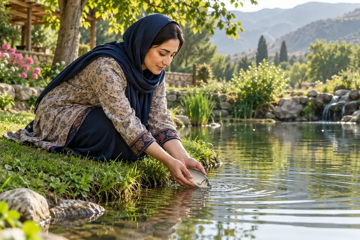گرفتن و رها کردن ماهی در خواب رها کردن ماهی پس از ماهی گرفتن با دست