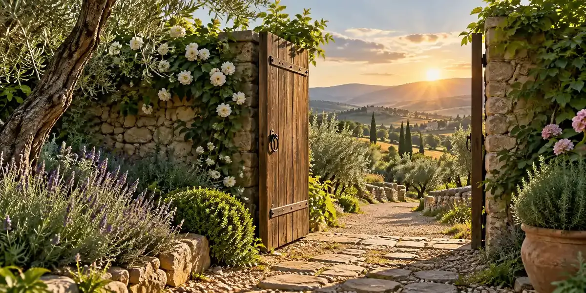دروازه چوبی باز رو به طبیعت برای تعبیر خواب ترک خلوتگاه
