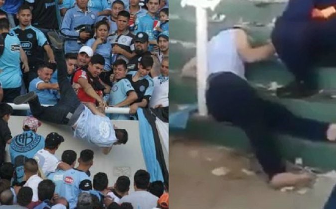 درگذشت هوادار فوتبالی که از طبقه دوم ورزشگاه سقوط کرد +عکس
