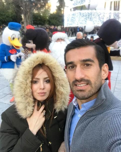 احسان حاج صفی و همسرش
