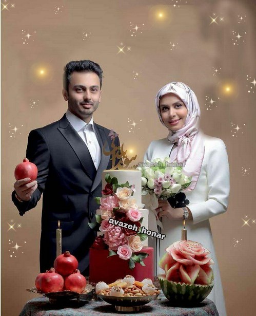 نجمه جودکی و همسرش در شب یلدا بازیگران در شب یلدا 96
