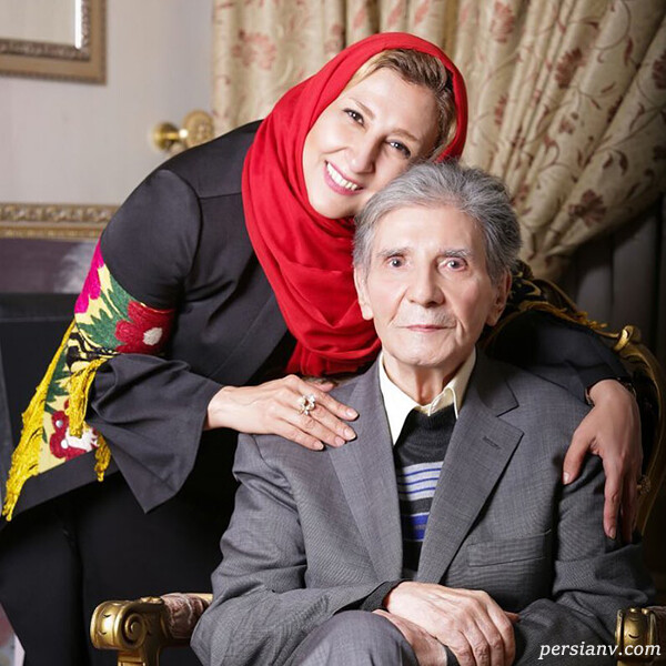 مرجانه گلچین خانم بازیگر و عموی مرحومش