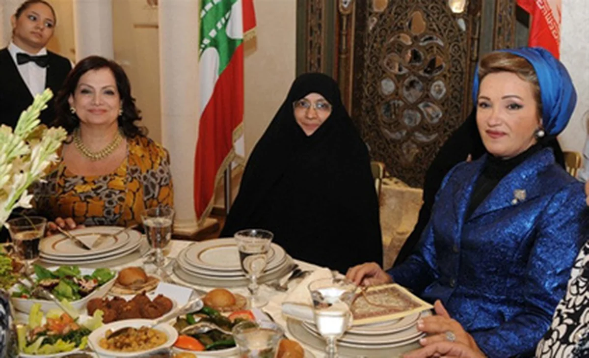 همسر احمدی نژاد و همسر رییس جمهور لبنان همسر احمدی نژاد و همسر رییس جمهور لبنان