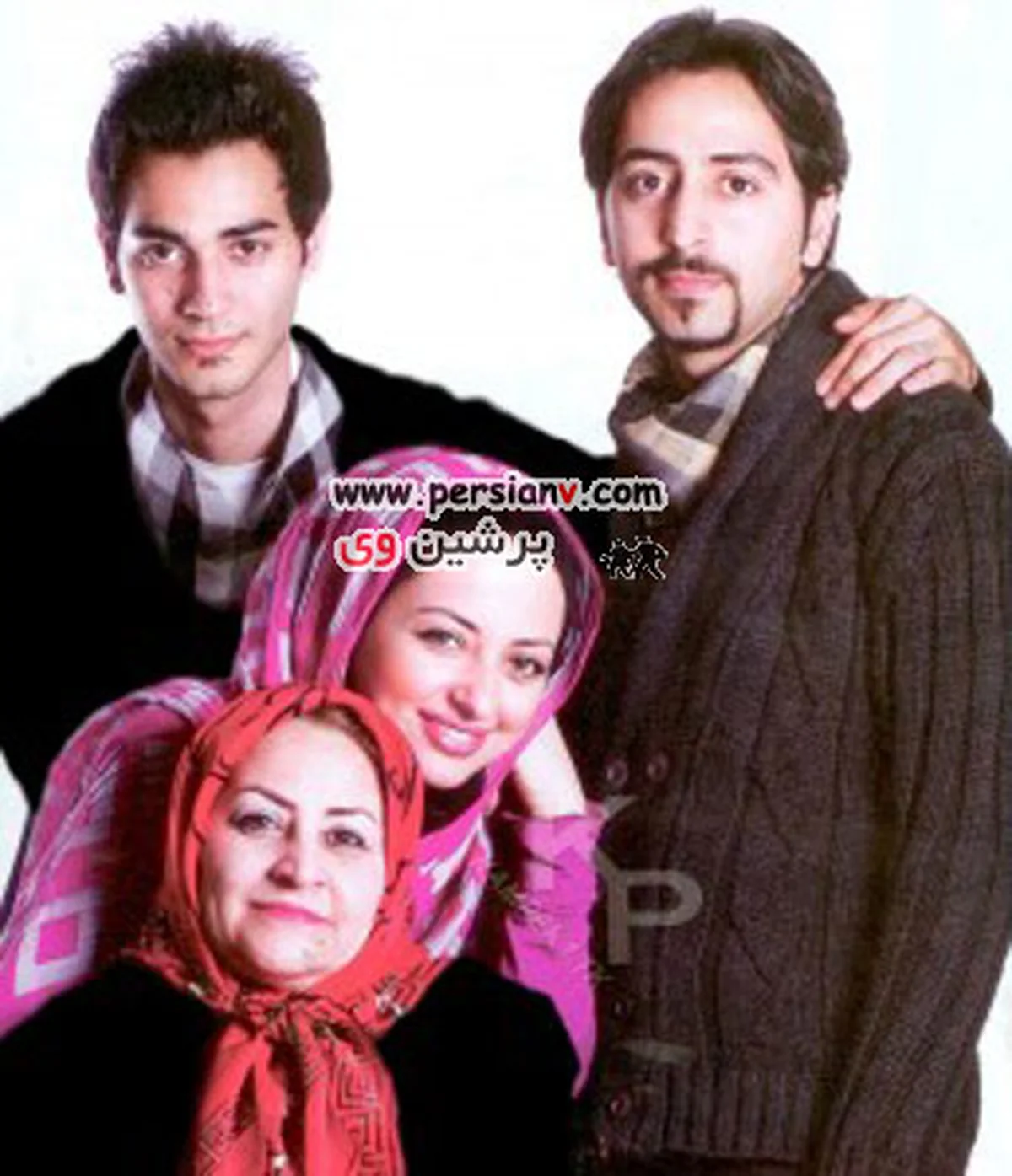 عکس نفیسه روشن با همسر و فرزندانش