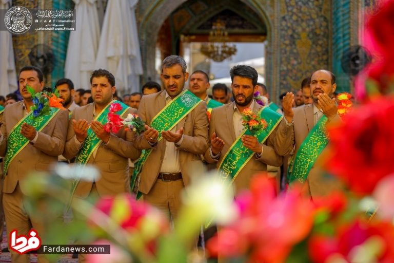 جشن میلاد امام حسین(ع) در حرم امام علی(ع) + تصاویر