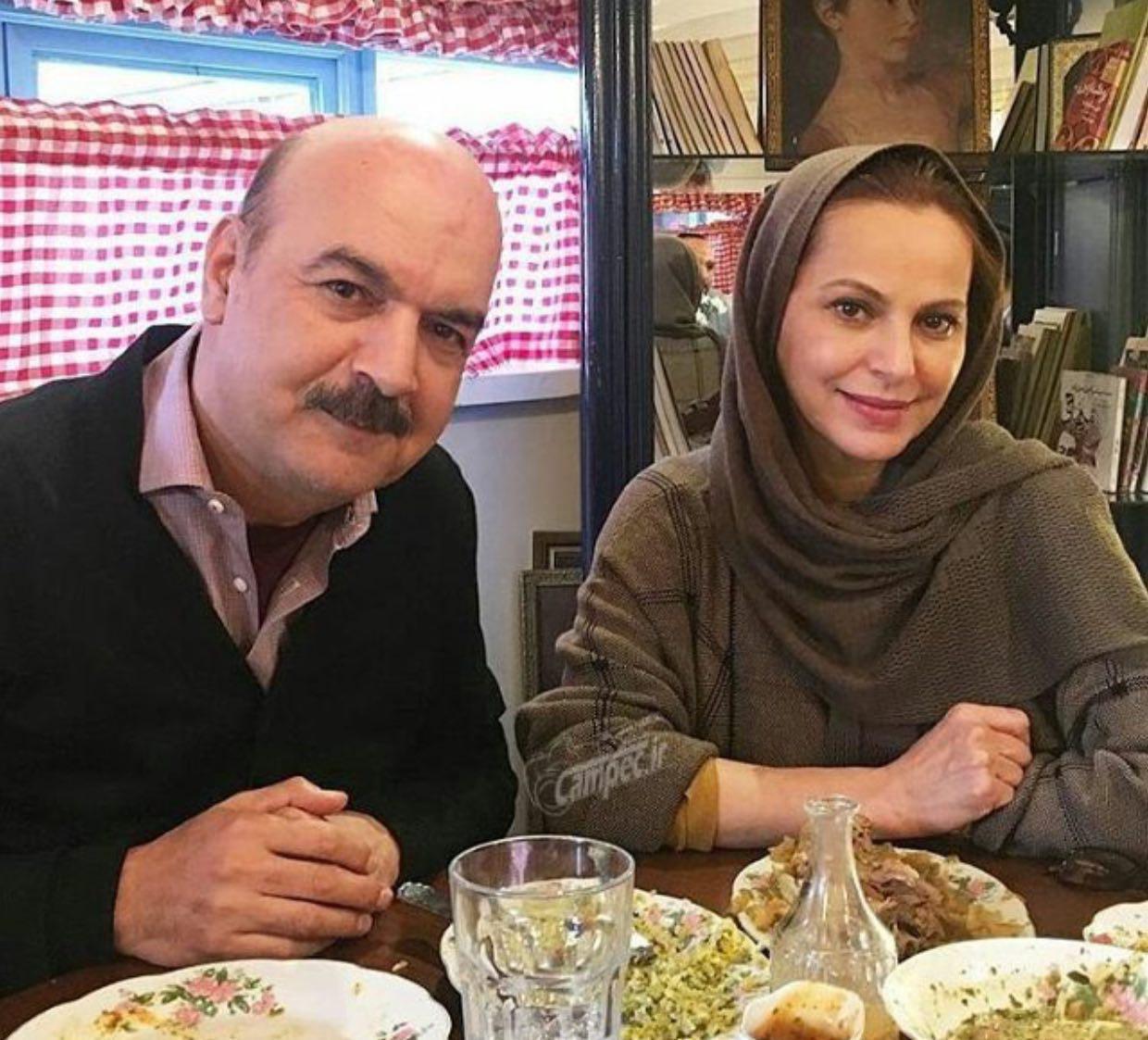 ایرج طهماسب مجری تلویزیون و همسرش