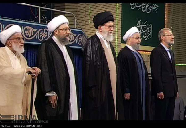 قالیباف و میرسلیم در مراسم تنفیذ روحانی!