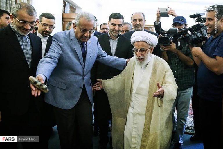 دیدار رئیس مجلس سنای پاکستان با آیت الله جنتی