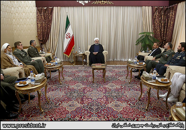 دیدار فرماندهان عالی رتبه ارتش با روحانی