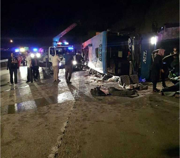 واژگونی اتوبوس سوادکوه