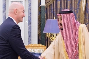 دیدار رئیس فیفا با ملک سلمان در ریاض