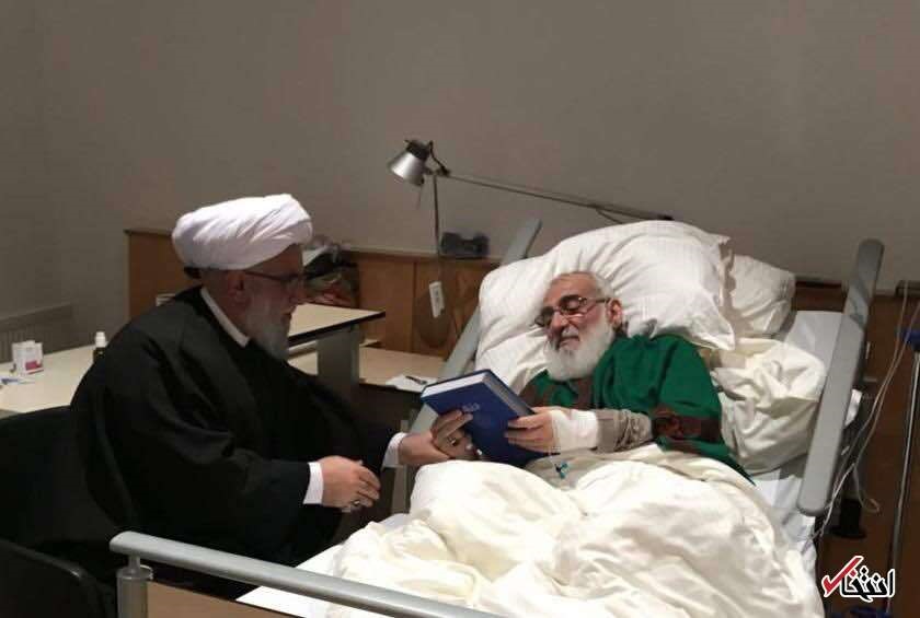 عیادت از هاشمی شاهرودی در بیمارستانی در آلمان هاشمی شاهرودی در بیمارستان آلمان